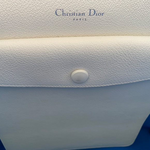 Dior Tote Bag Dioriviera White Leather with Laser Cut Detail - Picture 10 of 13